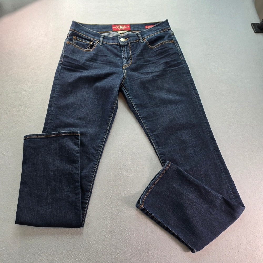 Lucky Brand Sweet N Straight Jeans Womens 8/29 Regular Dark Wash Straight Leg